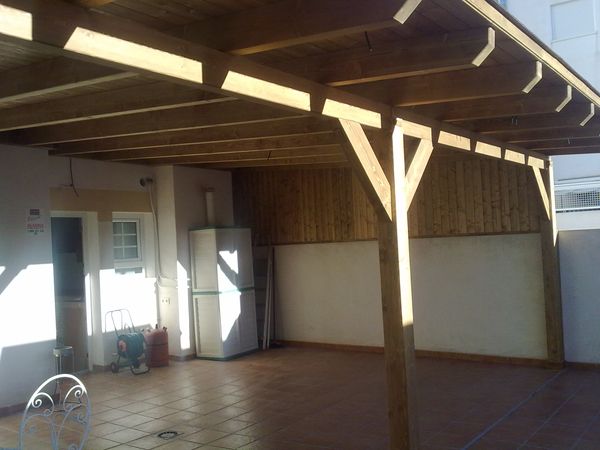 pergola de madera