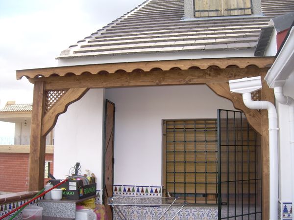 pergola de madera