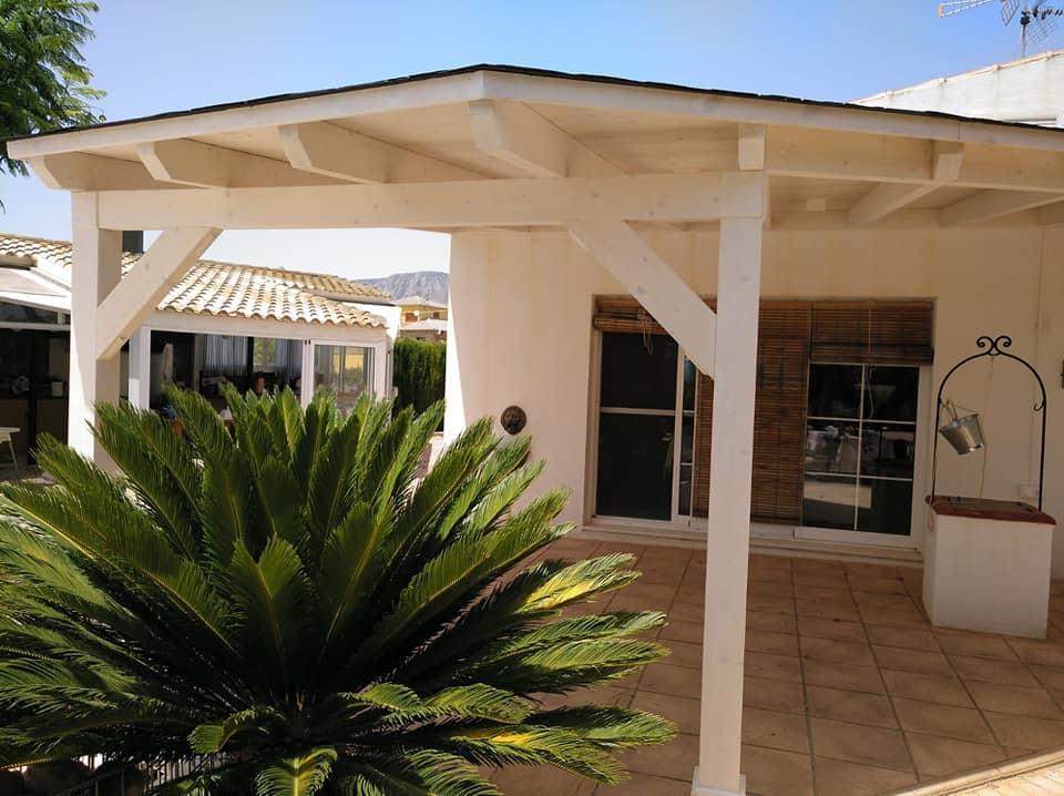 pergola de madera