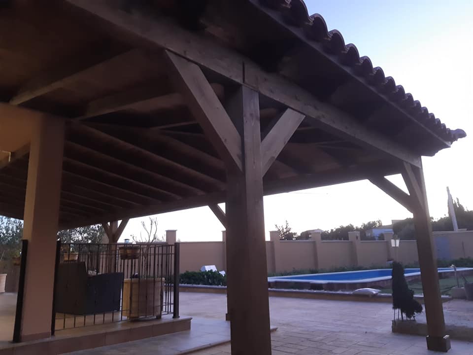 pergola de madera